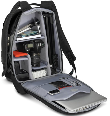 leather camera laptop backpack