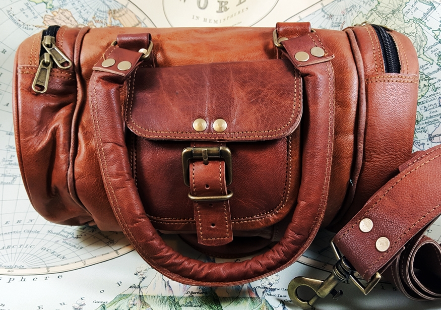 leather mini duffle