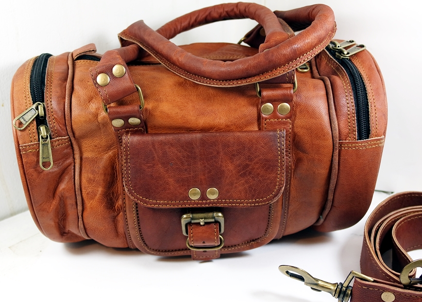 leather mini duffle